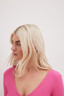 V-Neck Ribbed Midi Dress 36 V-Neck Ribbed Midi Dress -Na-Kd nakd v neck ribbed midi dress 1044 000280 0015 2165 1