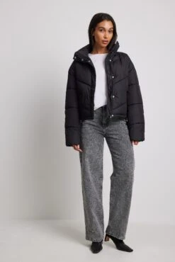 NA-KD V Detail Padded Jacket -Na-Kd nakd v detail padded jacket 1100 005456 0002 01c