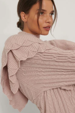 NA-KD Volume Flounce Knitted Dress -Na-Kd nakd volume flounce knitted dress 1018 006319 0115 04g r 2