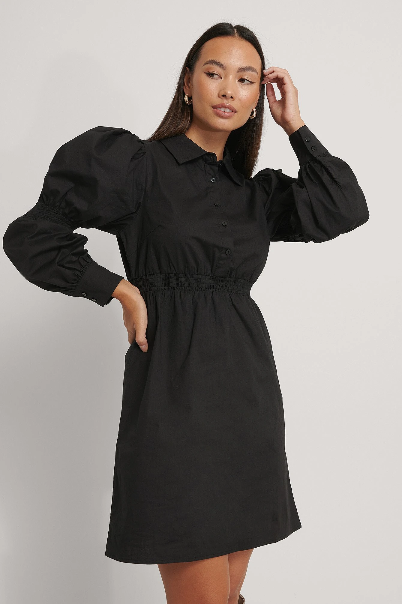 NA-KD Waist Detail Shirt Dress 3 NA-KD Waist Detail Shirt Dress