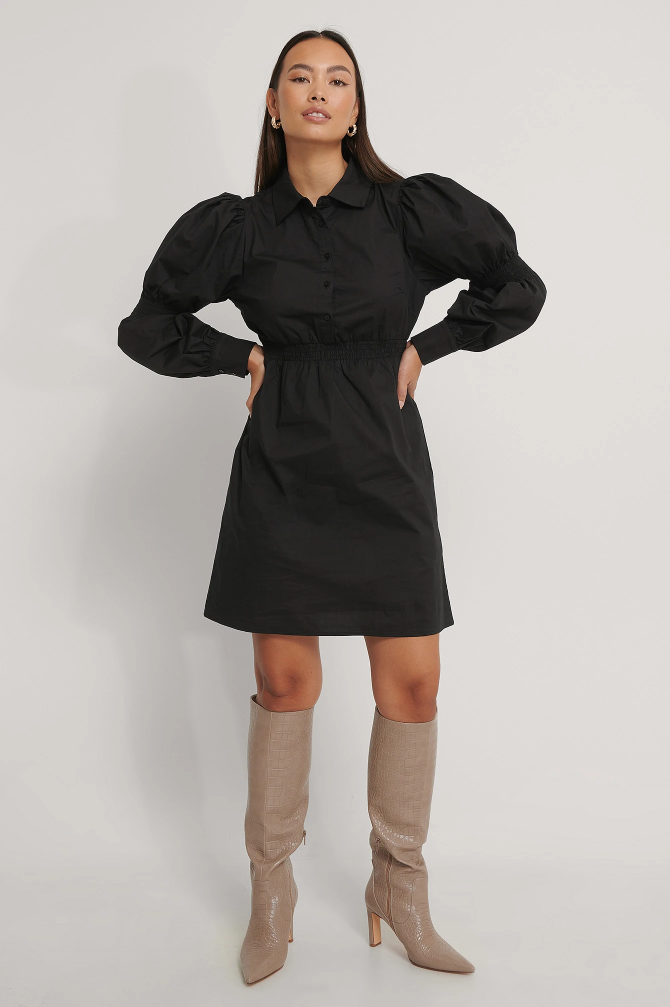 NA-KD Waist Detail Shirt Dress 5 NA-KD Waist Detail Shirt Dress - Image 3