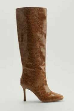 Wide Shaft Stiletto Boots