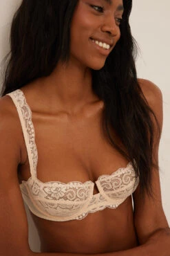 Wide Strap Lace Balconette Bra -Na-Kd nakd wide strap lace balconette bra 1013 001179 0719 0165