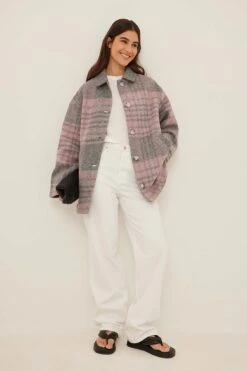 Wool Blend Checked Jacket 8 Wool Blend Checked Jacket -Na-Kd nakd wool blend checked jacket 1722 000038 7733 17994