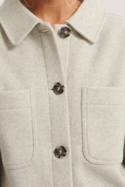 NA-KD Wool Blend Oversized Short Jacket -Na-Kd nakd wool blend oversized short jacket 1100 003139 0008 05g