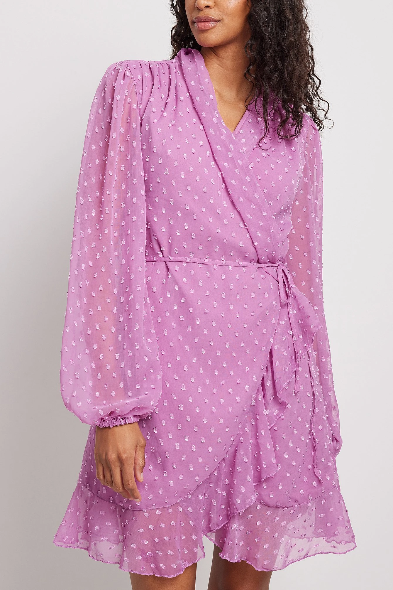 Wrap Dobby Mini Dress 8 Wrap Dobby Mini Dress - Image 6