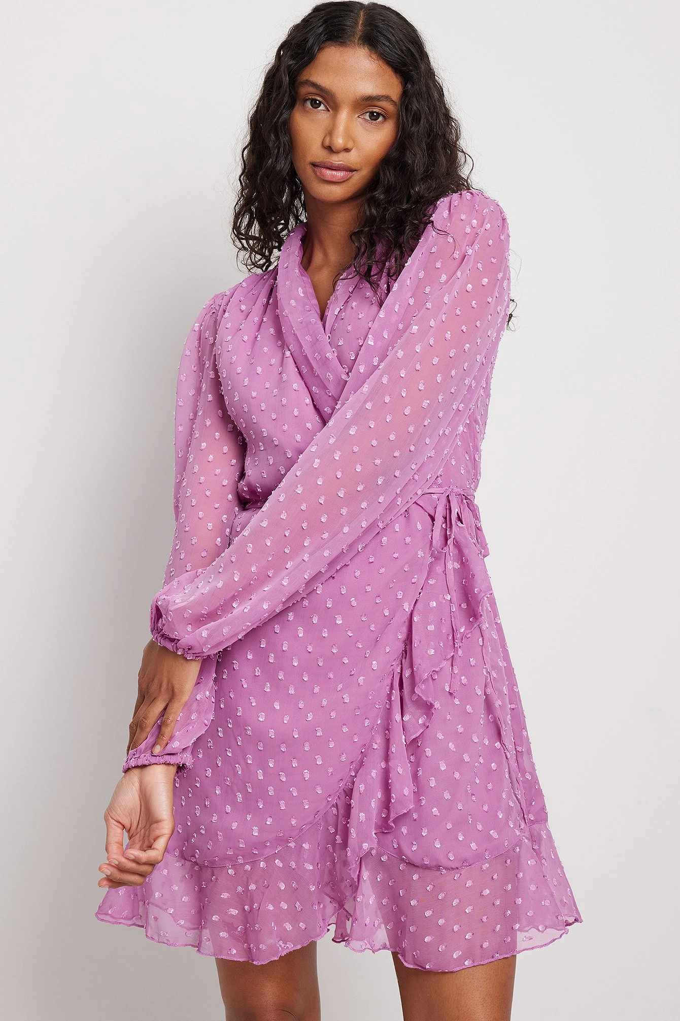 Wrap Dobby Mini Dress 10 Wrap Dobby Mini Dress - Image 8