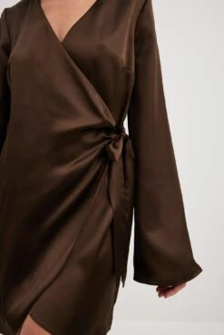 NA-KD Wrap Satin Dress 21 NA-KD Wrap Satin Dress -Na-Kd nakd wrap satin dress 1100 006848 0017 19899