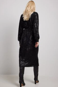 Wrap Sequin Dress -Na-Kd nakd wrap sequin dress 1017 002012 0002 0739
