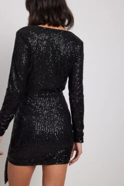 Wrap Sequin Mini Dress -Na-Kd nakd wrap sequin mini dress 1017 001872 0002 31466
