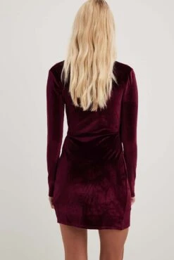 Wrap Velvet Mini Dress -Na-Kd nakd wrap velvet mini dress 1017 002186 0212 14863