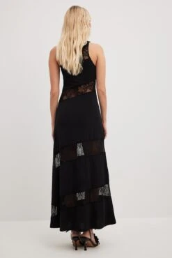Lace Panel Maxi Dress -Na-Kd nakdlace panel maxi dress 1018 010328 0002 29808