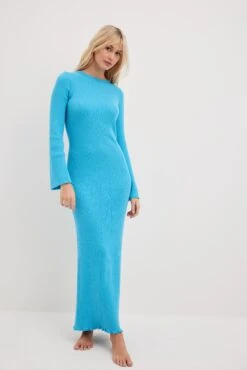 NA-KD Open Back Knitted Maxi Dress -Na-Kd nakdopen back knitted maxi dress 1100 006044 0263 15105