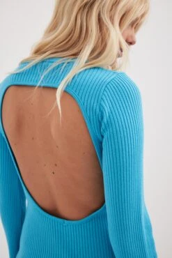 NA-KD Open Back Knitted Maxi Dress -Na-Kd nakdopen back knitted maxi dress 1100 006044 0263 15180