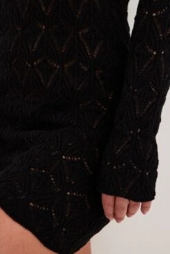 Open Back Crochet Mini Dress -Na-Kd open back crochet mini dress 1710 000003 0002 18778