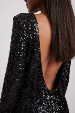 Open Back Sequin Mini Dress