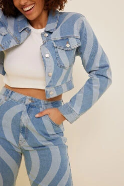 Swirl Detail Denim Jacket -Na-Kd organic swirl detail denim jacket 1655 000051 0003 13856 1