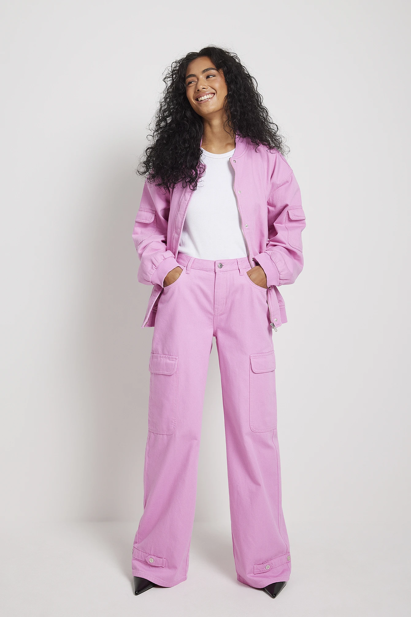 Oversized Denim Bomber Jacket 6 Oversized Denim Bomber Jacket - Image 4