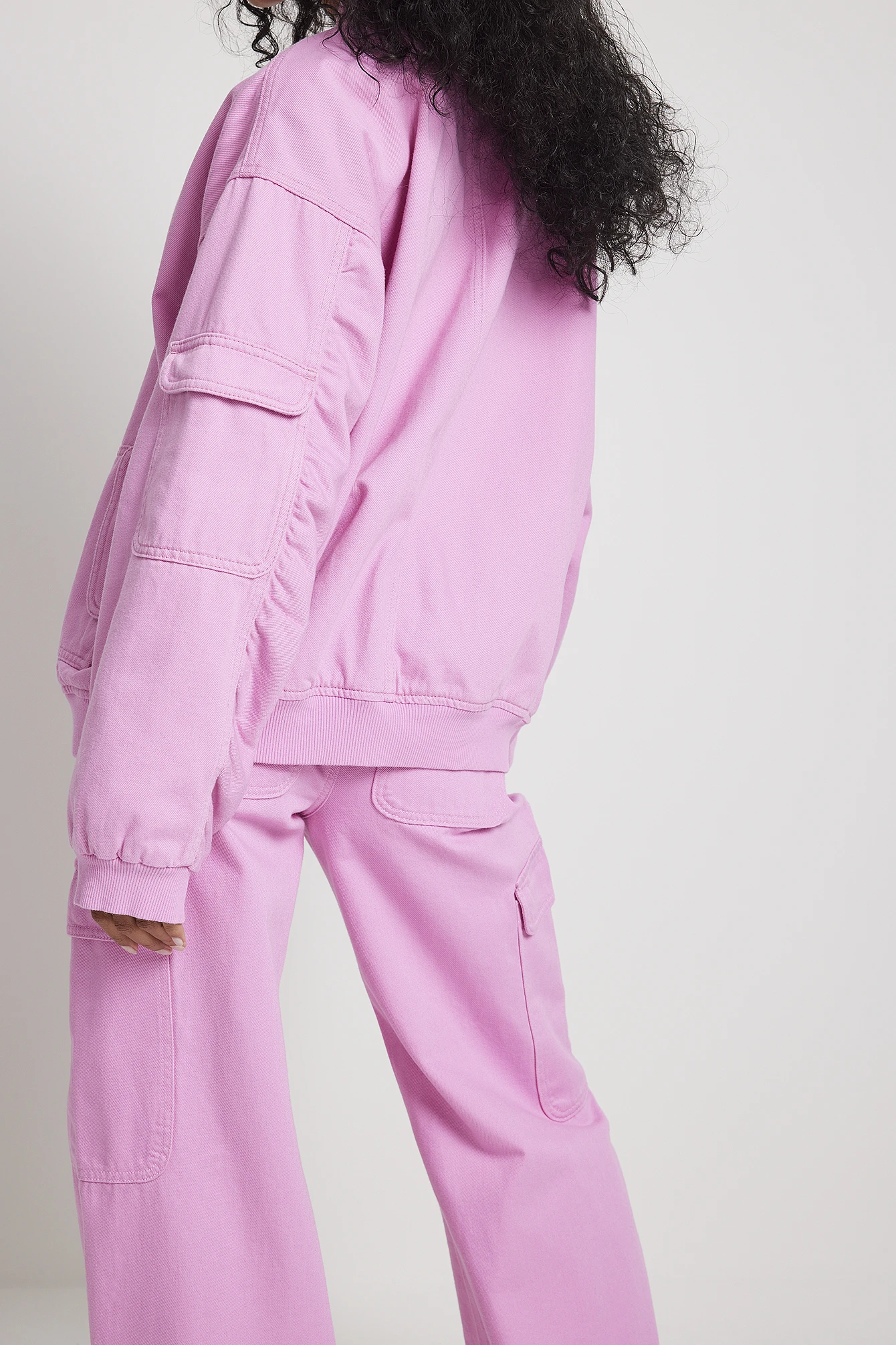 Oversized Denim Bomber Jacket 4 Oversized Denim Bomber Jacket - Image 2