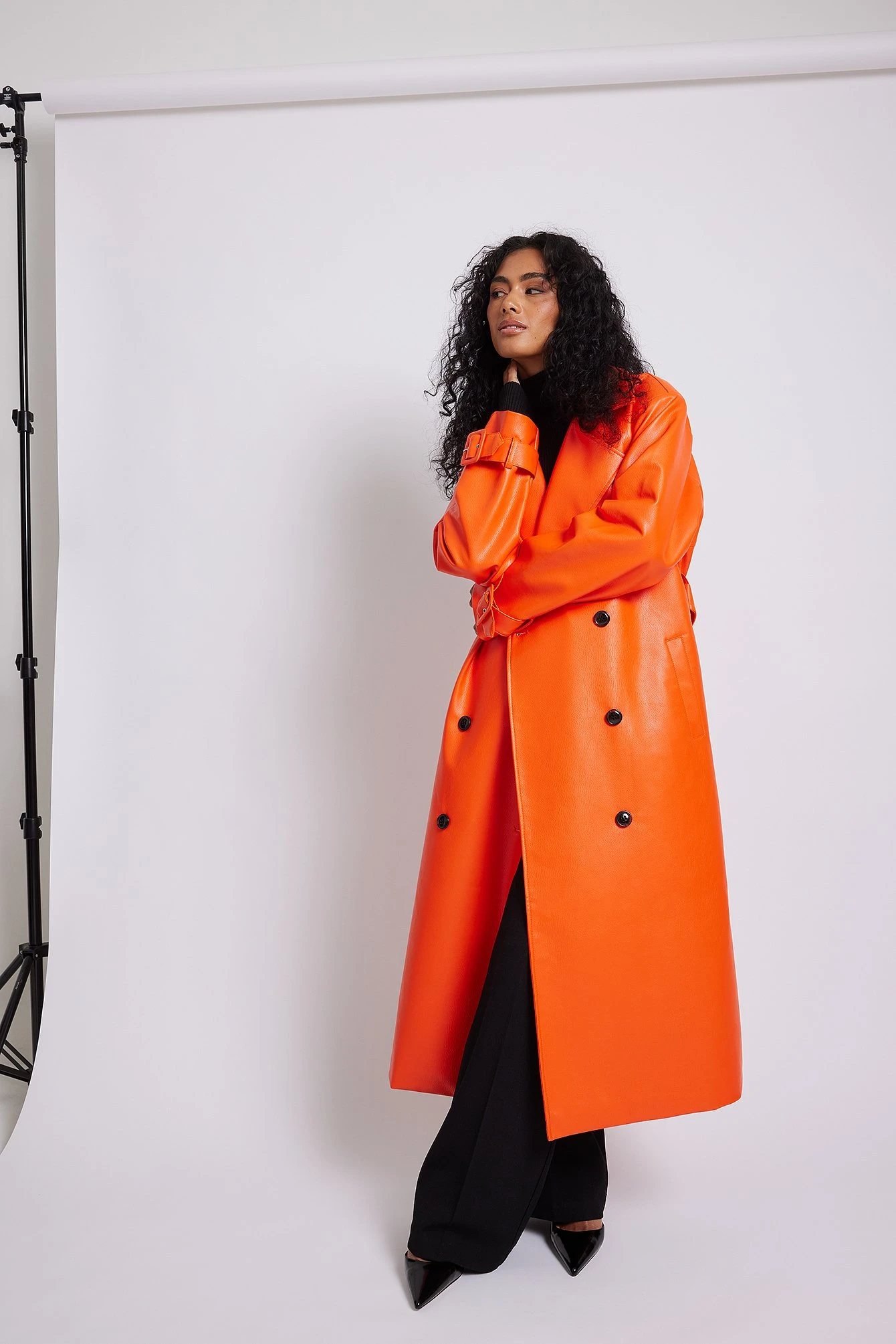 Oversized PU Trench 4 Oversized PU Trench - Image 2