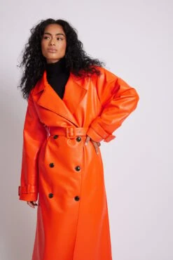 Oversized PU Trench