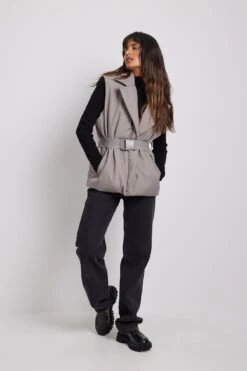 NA-KD Padded Belted Blazer Vest -Na-Kd padded belted blazer vest 1018 009670 011916175 01c 1