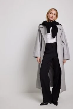 Padded Shoulder Pu Trench -Na-Kd padded shoulder pu trtench 1018 009104 0008 01c