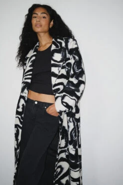 Printed Maxi Coat