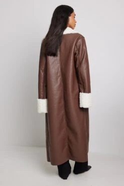 Pu Coat With Teddy Details -Na-Kd pu coat with teddy details 1736 000420 1334 02
