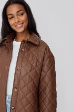 Quilted Belted Short Coat -Na-Kd quilted belted short coat 1634 000038 1334 345