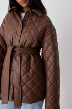 Quilted Belted Short Coat