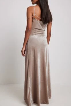 Rhinestone Detail Velvet Dress -Na-Kd rhinestone detail velvet dress 1783 000017 4164 1251