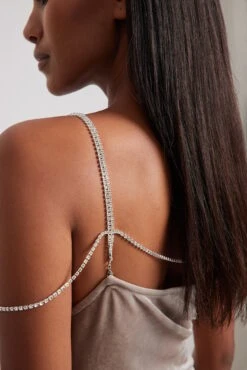 Rhinestone Detail Velvet Dress -Na-Kd rhinestone detail velvet dress 1783 000017 4164 1255