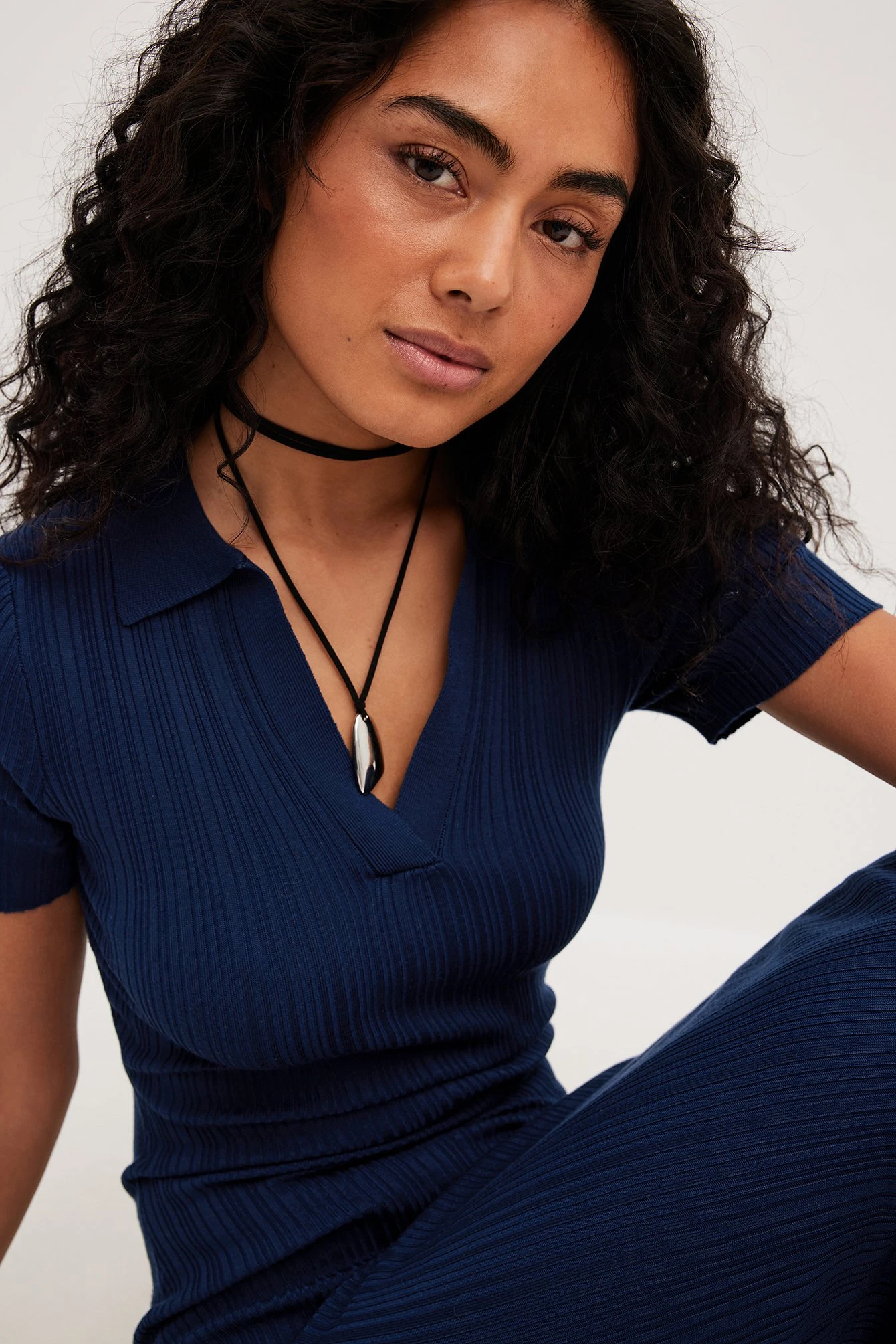 NA-KD Rib Knitted Collar Midi Dress 8 NA-KD Rib Knitted Collar Midi Dress - Image 6