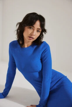 Rib Knitted Corset Detail Midi Dress -Na-Kd rib knitted corset detail midi dress 1018 010189 0003 creative