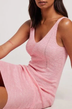 Ribbed Detail Knitted Midi Dress -Na-Kd ribbed detail knitted midi dress 1774 000016 0015 04