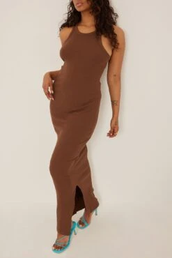 Ribbed Maxi Dress -Na-Kd ribbed maxi dress 1044 000262 001723476