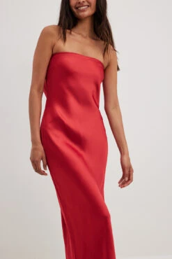 Satin Bandeau Midi Dress -Na-Kd satin bandeau midi dress 1795 000031 00044518