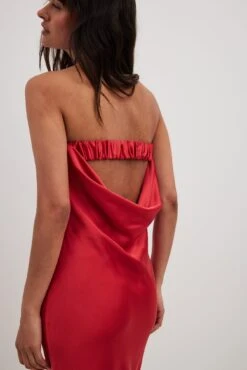 Satin Bandeau Midi Dress -Na-Kd satin bandeau midi dress 1795 000031 00044533