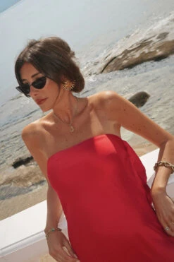 Satin Bandeau Midi Dress -Na-Kd satin bandeau midi dress 1795 000031 0004 editorial