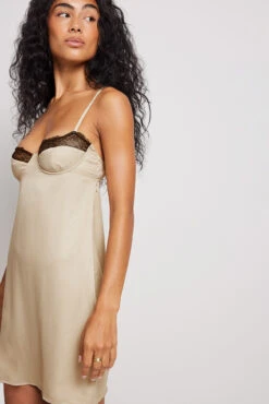 Satin Night Cup Dress -Na-Kd satin night cup dress 1013 001151 0668 01