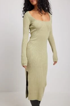 NA-KD Scoop Neck Midi Slit Dress 24 NA-KD Scoop Neck Midi Slit Dress -Na-Kd scoop neck midi slit dress 1100 005871 00521514