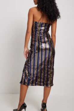 Sequin Bandeau Midi Dress -Na-Kd sequin bandeau midi dress 1017 002047 00612199