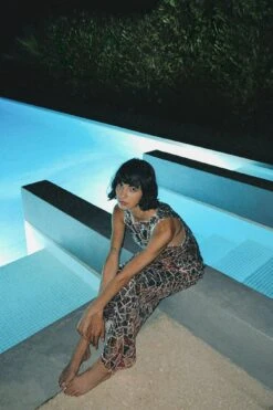 Sequins Transparent Maxi Dress