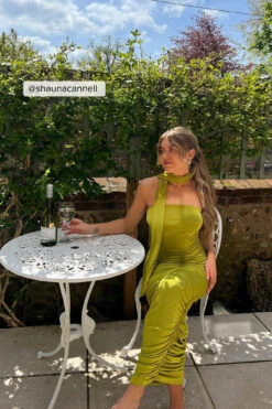 Rouched Strapless Scarf Dress -Na-Kd shaunacannell 1018 010327 0010 social