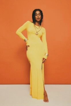 Slit Detail Jersey Dress 13 Slit Detail Jersey Dress -Na-Kd slit detail jersey dress 1765 000008 0024 01c