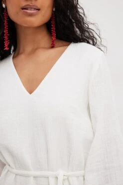 Na-Kd -Na-Kd soft cotton tie waist mini dress 1014 001529 0271 12217