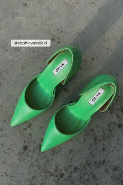 Squared Hourglass Heel Pumps -Na-Kd sophiavassilaki squared hourglass heel pumps soft green 1055 001367 6006 social 1