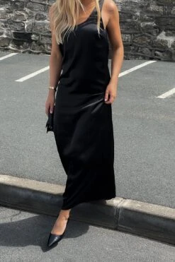 Straight Satin Maxi Dress