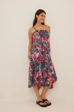 Straps Detail Frills Midi Dress -Na-Kd straps detail frills midi dress 1014 001379 78281950